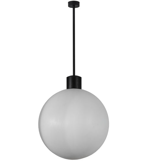 Meyda Lighting Bola 36" Black Pendant Light With White Shade Glass