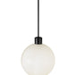 Meyda Lighting Bola 36" Black Pendant Light With White Shade Glass