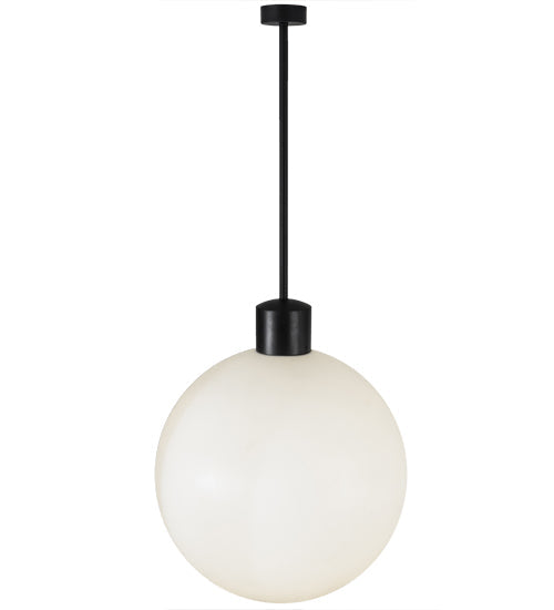 Meyda Lighting Bola 36" Black Pendant Light With White Shade Glass