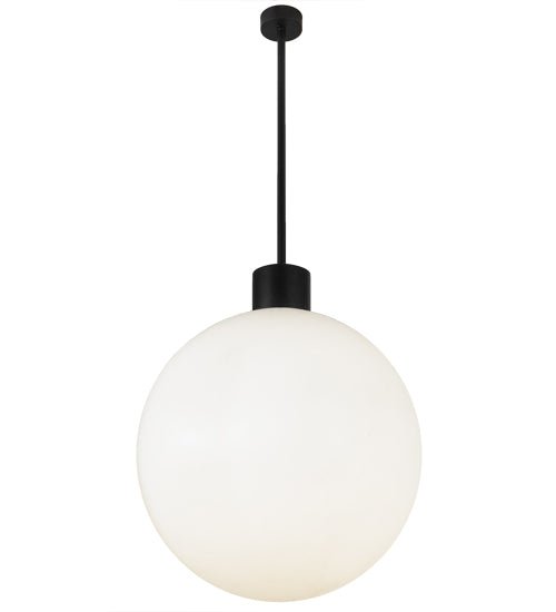 Meyda Lighting Bola 36" Black Pendant Light With White Shade Glass