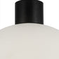 Meyda Lighting Bola 36" Black Pendant Light With White Shade Glass