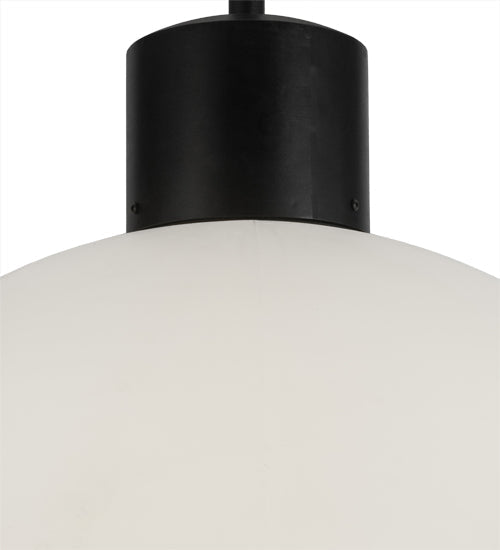 Meyda Lighting Bola 36" Black Pendant Light With White Shade Glass
