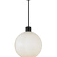 Meyda Lighting Bola 36" Black Pendant Light With White Shade Glass