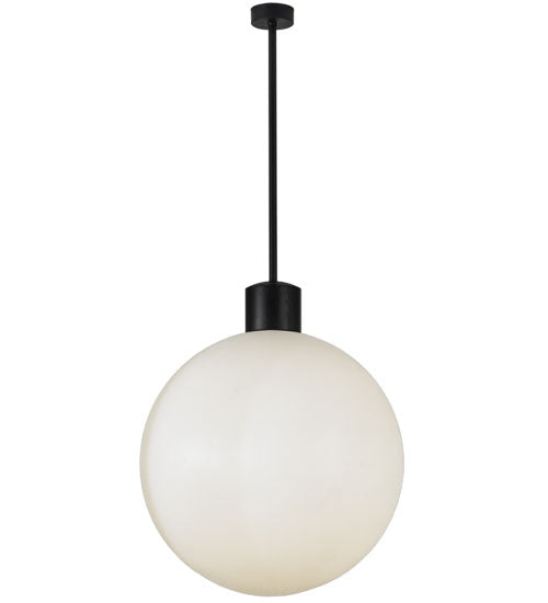 Meyda Lighting Bola 36" Black Pendant Light With White Shade Glass