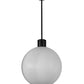 Meyda Lighting Bola 36" Black Texture Pendant Light With White Statuario Idalight Shade