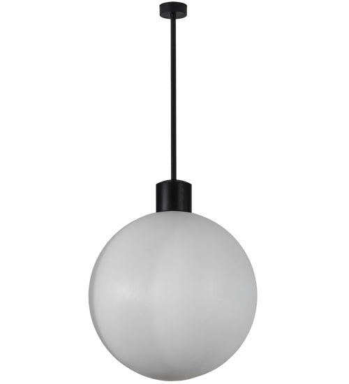 Meyda Lighting Bola 36" Black Texture Pendant Light With White Statuario Idalight Shade