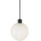 Meyda Lighting Bola 36" Black Texture Pendant Light With White Statuario Idalight Shade