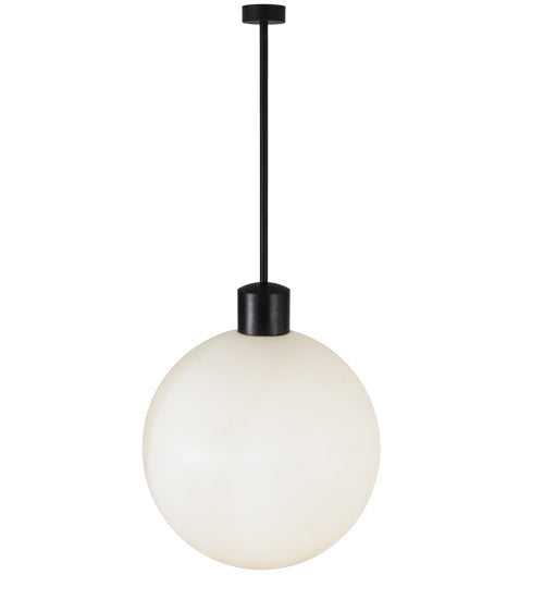 Meyda Lighting Bola 36" Black Texture Pendant Light With White Statuario Idalight Shade