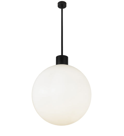 Meyda Lighting Bola 36" Black Texture Pendant Light With White Statuario Idalight Shade
