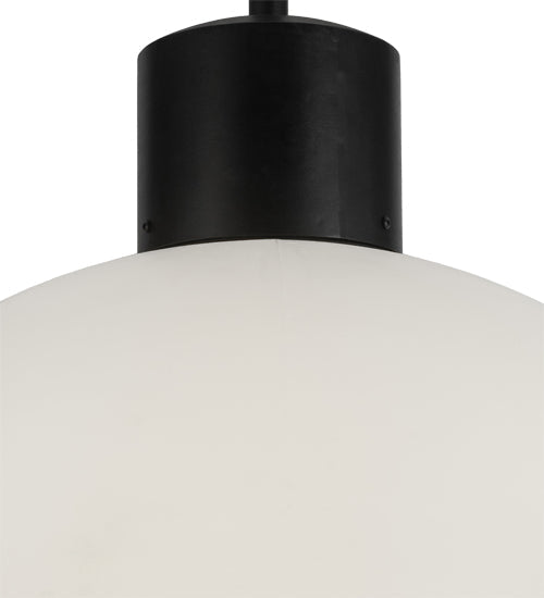 Meyda Lighting Bola 36" Black Texture Pendant Light With White Statuario Idalight Shade
