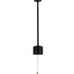 Meyda Lighting Bola 36" Black Texture Pendant Light With White Statuario Idalight Shade