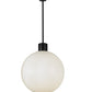Meyda Lighting Bola 36" Black Texture Pendant Light With White Statuario Idalight Shade