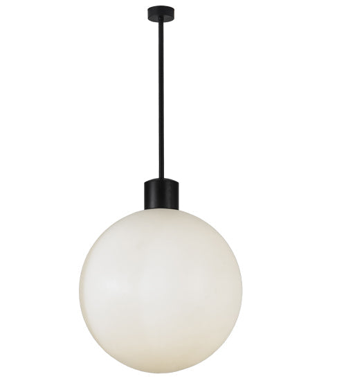 Meyda Lighting Bola 36" Black Texture Pendant Light With White Statuario Idalight Shade