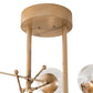 Meyda Lighting Bola 40" 10-Light Champagne Metallic Matrix Chandelier With Clear Globes Shade Glass