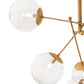 Meyda Lighting Bola 40" 10-Light Champagne Metallic Matrix Chandelier With Clear Globes Shade Glass