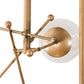Meyda Lighting Bola 40" 10-Light Champagne Metallic Matrix Chandelier With Clear Globes Shade Glass