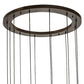 Meyda Lighting Bola 40" 12-Light Bronze Cascading Pendant Light With White Shade Glass