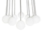 Meyda Lighting Bola 40" 12-Light Bronze Cascading Pendant Light With White Shade Glass