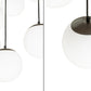Meyda Lighting Bola 40" 12-Light Bronze Cascading Pendant Light With White Shade Glass