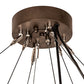 Meyda Lighting Bola 42" 12-Light 2-Tier Tyler Bronze Chandelier With Clear Seeded Shade Glass