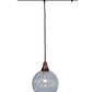 Meyda Lighting Bola 48" 3-Light New Copper Vein Island Pendant Light With Clear Shade Glass