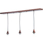 Meyda Lighting Bola 48" 3-Light New Copper Vein Island Pendant Light With Clear Shade Glass