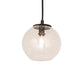 Meyda Lighting Bola 54" 12-Light 2-Tier Solar Black Chandelier With Clear Seeded Shade Glass