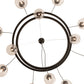 Meyda Lighting Bola 54" 12-Light 2-Tier Solar Black Chandelier With Clear Seeded Shade Glass