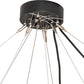 Meyda Lighting Bola 54" 12-Light 2-Tier Solar Black Chandelier With Clear Seeded Shade Glass