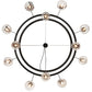 Meyda Lighting Bola 59" 12-Light 2-Tier Solar Black Cascading Chandelier With Clear Seeded Shade Glass