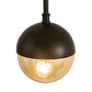 Meyda Lighting Bola 6" 2-Light Solar Black Deux Wall Sconce With Smoke Shade Glass