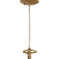 Meyda Lighting Bola 6" Champagne Metallic Cilindro Mini Pendant Light With Amber & Clear Shade Glass