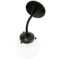 Meyda Lighting Bola 6" Matte Black Wall Sconce With White Shade Glass