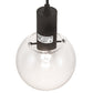 Meyda Lighting Bola 6" Textured Black Mini Pendant Light With Clear Crystal Idalight Shade Glass