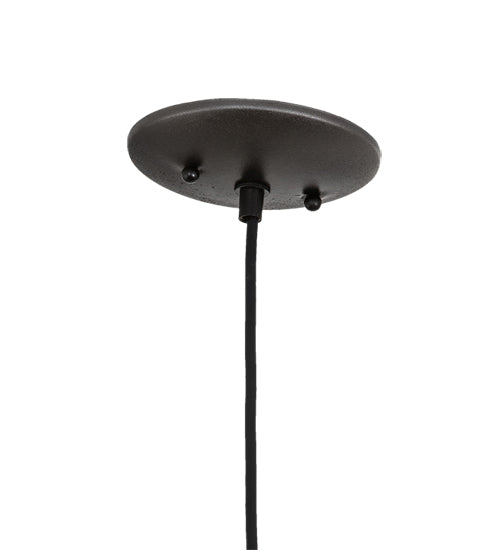 Meyda Lighting Bola 6" Textured Black Mini Pendant Light With Clear Crystal Idalight Shade Glass