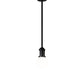 Meyda Lighting Bola 6" Textured Black Pendant Light With White Statuario Idalight Shade
