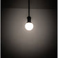 Meyda Lighting Bola 6" Textured Black Pendant Light With White Statuario Idalight Shade