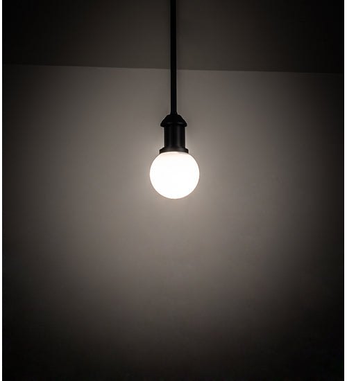 Meyda Lighting Bola 6" Textured Black Pendant Light With White Statuario Idalight Shade