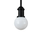 Meyda Lighting Bola 6" Textured Black Pendant Light With White Statuario Idalight Shade