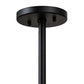 Meyda Lighting Bola 6" Textured Black Pendant Light With White Statuario Idalight Shade