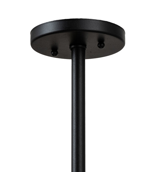 Meyda Lighting Bola 6" Textured Black Pendant Light With White Statuario Idalight Shade