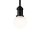 Meyda Lighting Bola 6" Textured Black Pendant Light With White Statuario Idalight Shade
