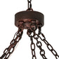 Meyda Lighting Bola 60" 20-Light 2-Tier Rustic Nail Tavern Chandelier With Contrail Mist Idalight Shade