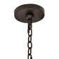 Meyda Lighting Bola 60" 20-Light 2-Tier Rustic Nail Tavern Chandelier With Contrail Mist Idalight Shade