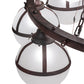 Meyda Lighting Bola 60" 20-Light 2-Tier Rustic Nail Tavern Chandelier With Contrail Mist Idalight Shade