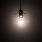 Meyda Lighting Bola 8" Textured Black Mini Pendant Light With Clear Crystal Idalight Shade Glass