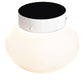 Meyda Lighting Bola 8" White Flush Mount Light With Frosted White Shade Glass