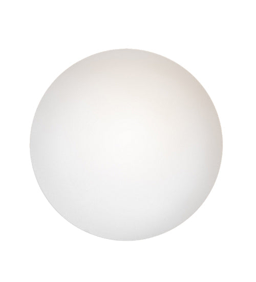 Meyda Lighting Bola 8" White Flush Mount Light With Frosted White Shade Glass