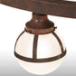 Meyda Lighting Bola 84" 20-Light 2-Tier Rusty Nail Tavern Chandelier With Contrail Mist Idalight Shade