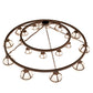 Meyda Lighting Bola 84" 20-Light 2-Tier Rusty Nail Tavern Chandelier With Contrail Mist Idalight Shade